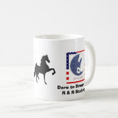 Coffee-Mok met American Saddlebreds Koffiemok (Voorkant rechts)
