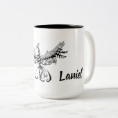 Coffee-Mok met Phoenix Design Tweekleurige Koffiemok (Voorkant rechts)