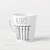 Coffee-Mok op maat met naam Latte Mok (Linkerhoek)
