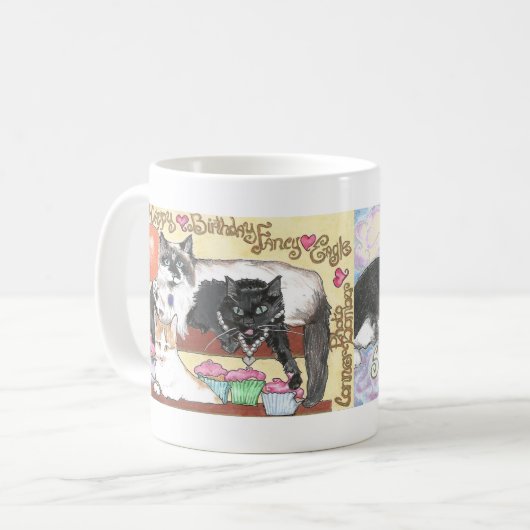 Coffee Mok Piperspuddycats Dag Celebratie (Voorkant links)
