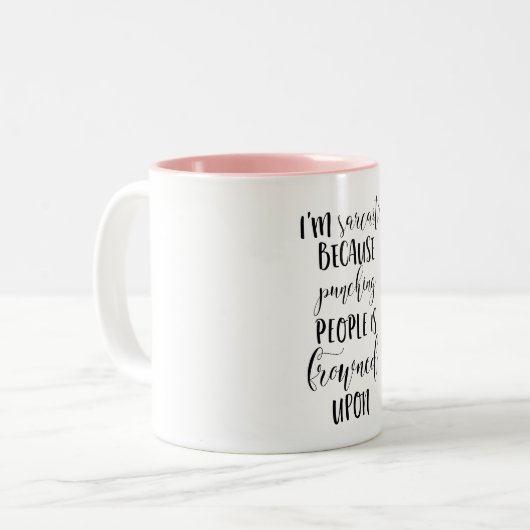 Coffee Mok - Sarcasm, Funny Quotes, Quirky Sassy (Voorkant links)