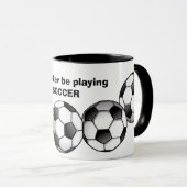 Coffee-Mok voetbalpatroonpatroon Mok (Voorkant rechts)