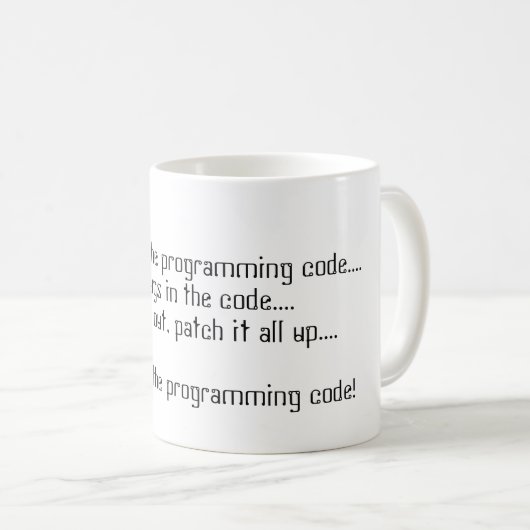 Coffee-Mok voor computerprogrammeerprogramma's Koffiemok (Voorkant rechts)