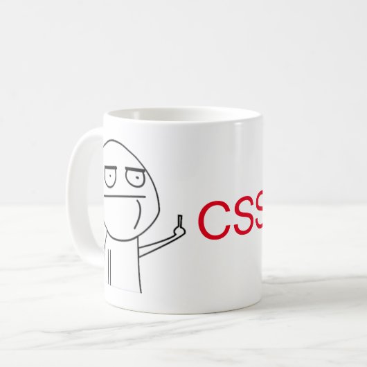 Coffee-Mok voor Midden-Vinger CSS-programmeurs Koffiemok (Voorkant links)