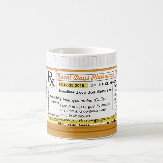 Coffee Mok Voorschrift RX (Center)