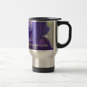 COFFEE MOKKEN GEZONKEN Paarse Iris Bloem Koffie Mo