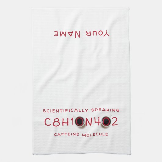 Coffee Molecule-formule Theedoek (Verticaal)