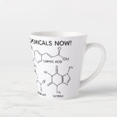 Coffee Molecules Cup O' Chemicals Custom Latte Latte Mok (Rechts)