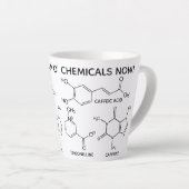 Coffee Molecules Cup O' Chemicals Custom Latte Mok (Rechterhoek)