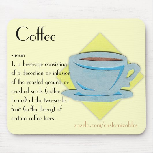 Coffee Mousepad Muismat (Voorkant)