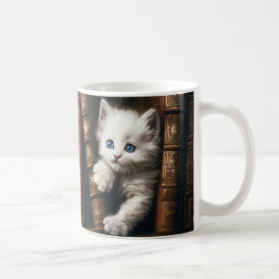 Coffee Mug Angora Kitten et Livres Vintages vendus