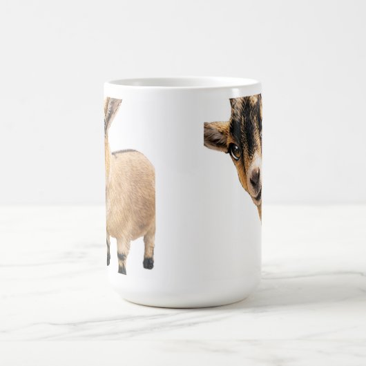 Coffee Mug - Cute Goat Peeking (Centre)