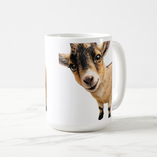 Coffee Mug - Cute Goat Peeking (Devant droit)