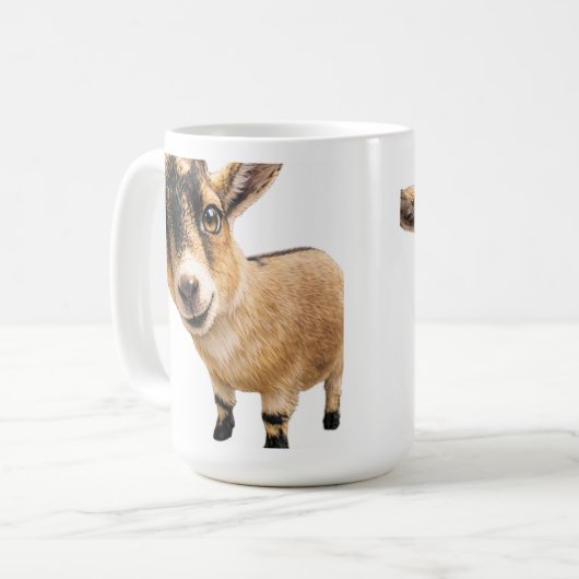 Coffee Mug - Cute Goat Peeking (Devant gauche)