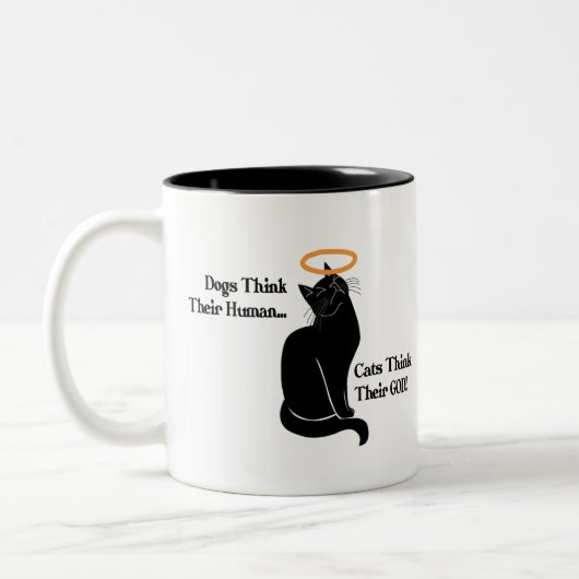 Coffee Mug Design Chiens pensent qu'ils Chats huma (Gauche)