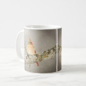 Coffee Mug d'oiseaux cardinal d'hiver (Devant gauche)