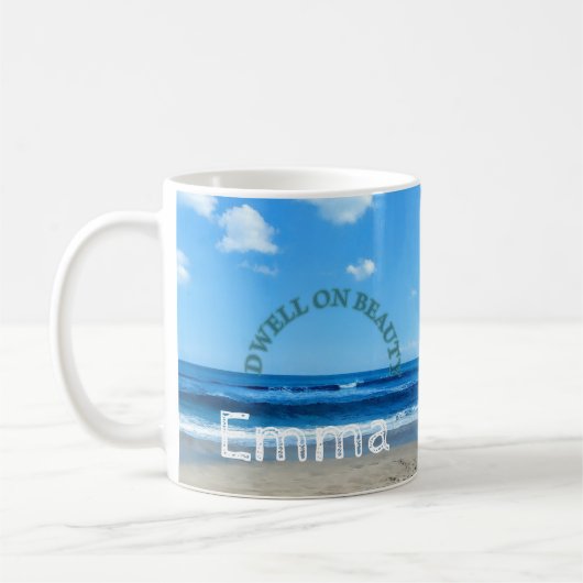  Coffee mug Earth day Coastal beach (Gauche)