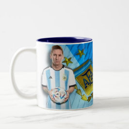 Coffee mug Messi mug Tweekleurige Koffiemok
