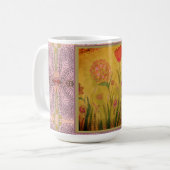 Coffee Mug - Mixed Media Flowers (Devant gauche)