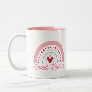 Coffee Mug, Nurse Thank You Mug, Appreciation Gift Tweekleurige Koffiemok