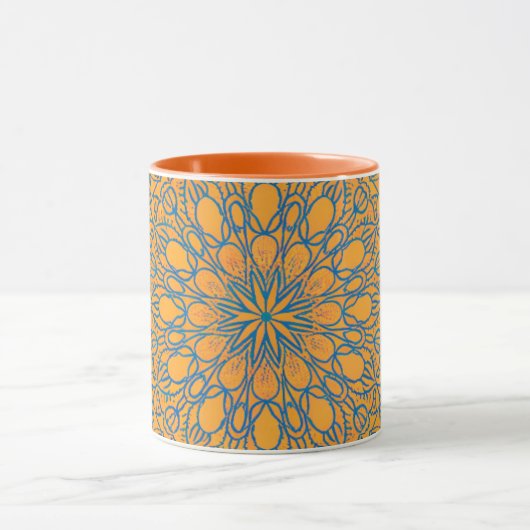 coffee mug orange color (Centre)