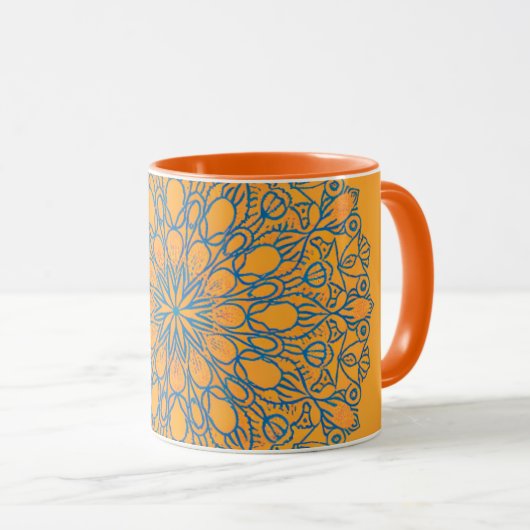 coffee mug orange color (Devant droit)