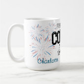 Coffee Mug Patriotic 4th of July Custom Name (Gauche)