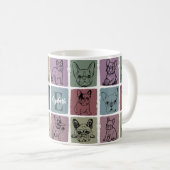 Coffee Mug Personalized Retro French Bulldog Gift (Devant droit)