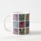 Coffee Mug Personalized Retro French Bulldog Gift (Gauche)