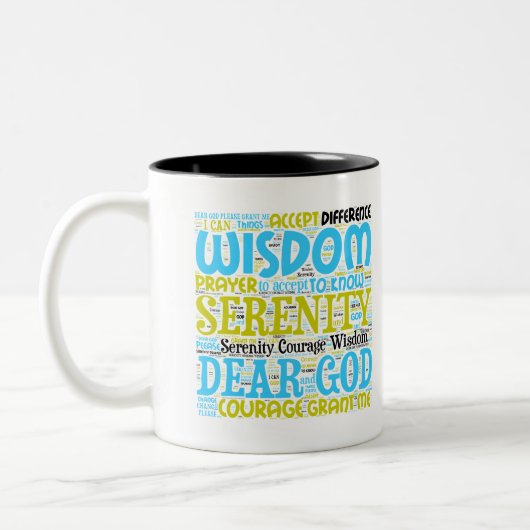 Coffee Mug Serenity Prière Mot Cloud (Gauche)