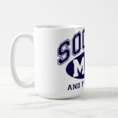 Coffee Mug - Soccer Maman et Fier de ça! -Marine (Gauche)