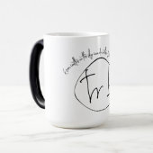 coffee mug text elegant font magische mok (Voorkant links)