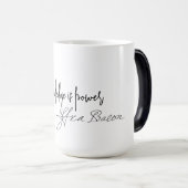 coffee mug text kitchen dining Zazzle reviews Magische Mok (Voorkant rechts)