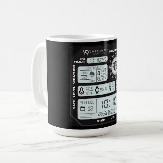 Coffee Mug with a Humorous Digital Design (Devant gauche)