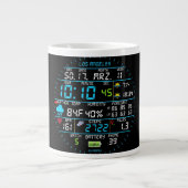 Coffee Mug with a Humorous Digital Design Extra Grote Beker (Voorkant)