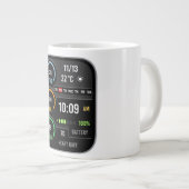 Coffee Mug with a Humorous Digital Design Extra Grote Beker (Voorkant rechts)