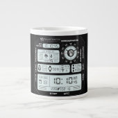 Coffee Mug with a Humorous Digital Design Extra Grote Beker (Voorkant)