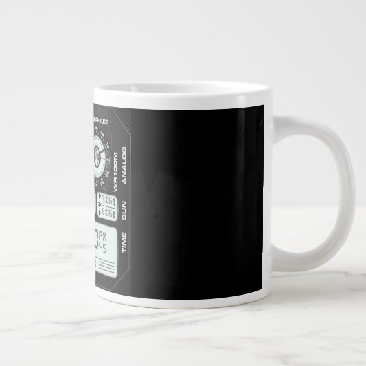 Coffee Mug with a Humorous Digital Design Extra Grote Beker (Rechts)