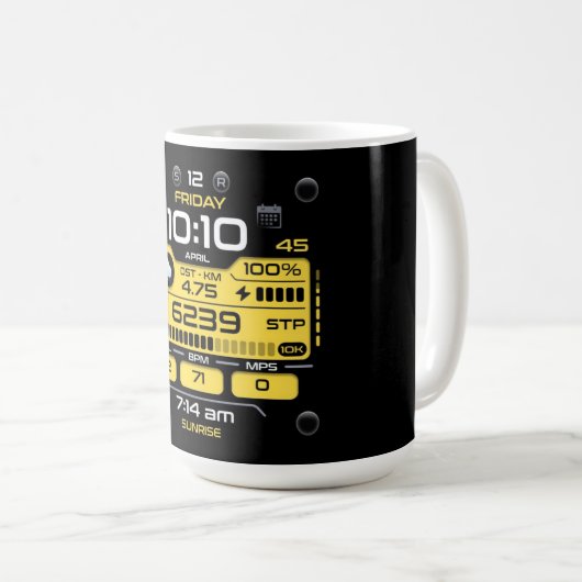 Coffee Mug with a Humorous Digital Design Koffiemok (Voorkant rechts)