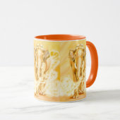 Coffee Mug with elephants, zoo animals (Devant droit)