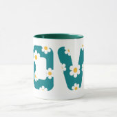 coffee mug with love phrase covered with flowers (Centre)