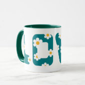 coffee mug with love phrase covered with flowers (Devant gauche)