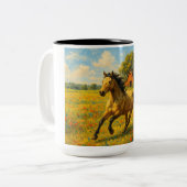 Coffee Mug with Running Horse Original Artwork (Devant gauche)