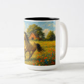 Coffee Mug with Running Horse Original Artwork (Devant droit)