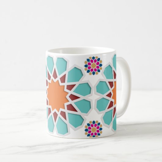 Coffee Mug with Touch of Moroccan Zellige Artistry (Devant droit)