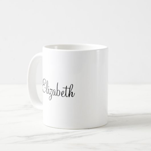 Coffee Mugs Custom Elegant Script Name Modèle (Devant gauche)