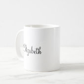 Coffee Mugs Custom Elegant Script Name Sjabloon Koffiemok (Voorkant links)