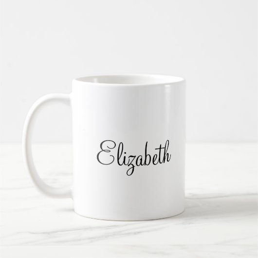 Coffee Mugs Custom Elegant Script Name Sjabloon Koffiemok (Links)