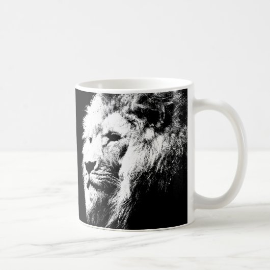 Coffee Mugs Lion Face King Sjabloon Animals Koffiemok (Rechts)