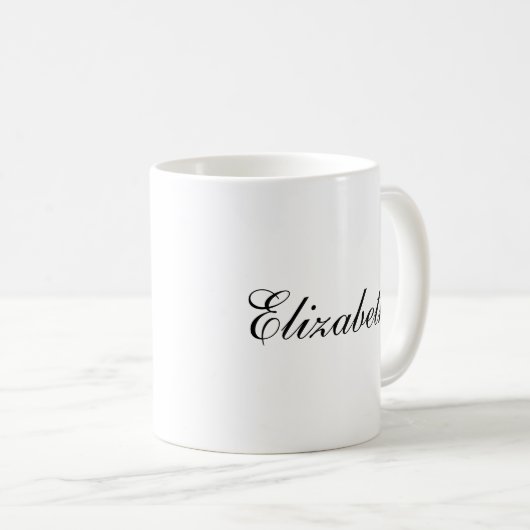 Coffee Mugs Modèle Script Ajouter Votre Nom (Devant droit)